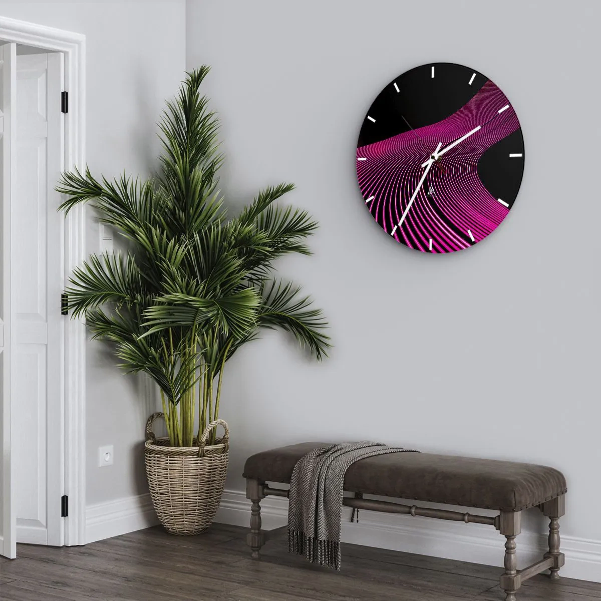 Horloge murale - Pendule murale - Avenue de lumière - 40x40 cm
