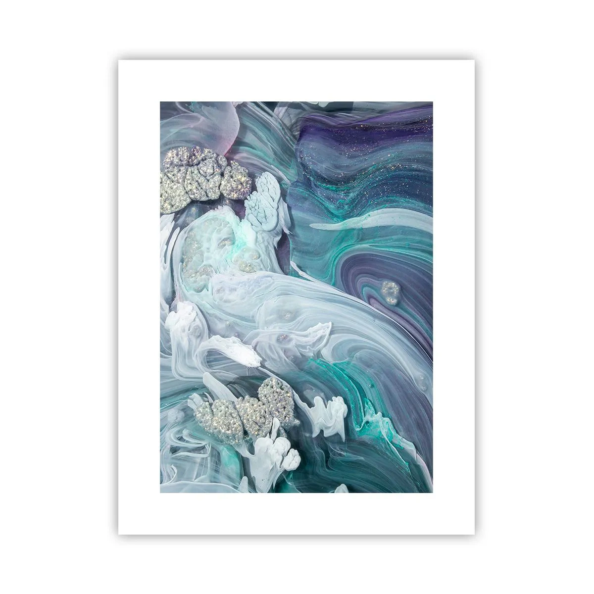 Affiche - Poster - Courants bleus - 30x40 cm