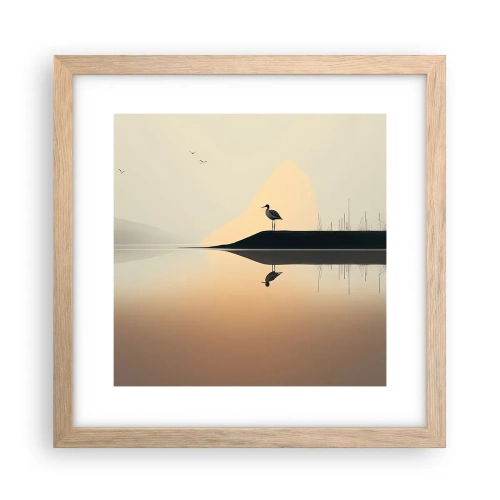 Affiche dans un chêne clair - Poster - Le seigneur du lac - 30x30 cm