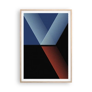 Affiche dans un chêne clair - Poster - Histoire simple - 70x100 cm