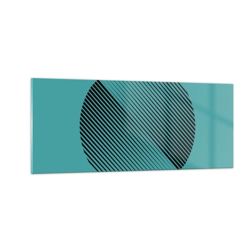 Impression sur verre - Image sur verre - Cercle – une variation géométrique - 100x40 cm
