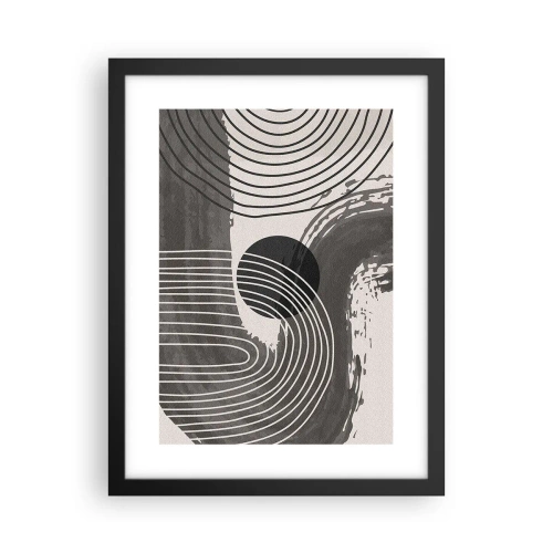 Affiche dans un cadre noir - Poster - L'ovale gagne - 30x40 cm