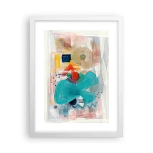 Affiche dans un cadre blanc - Poster - Jeu de couleurs - 30x40 cm