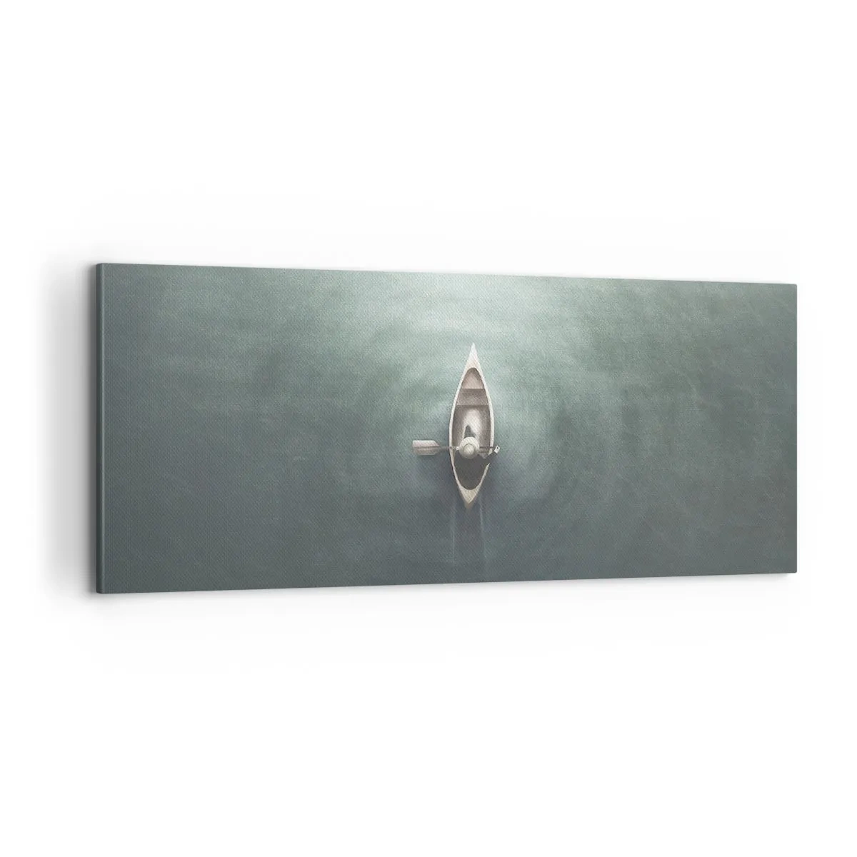 Impression sur toile - Image sur toile - À travers le lac de la lune - 100x40 cm