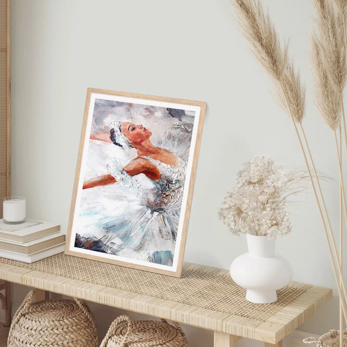 Affiche dans un chêne clair - Poster - Délicat et léger comme du tulle - 50x70 cm