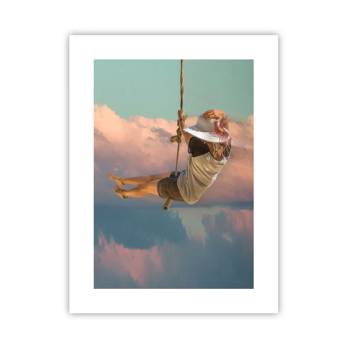 Affiche - Poster - S'amuser dans les nuages - 30x40 cm