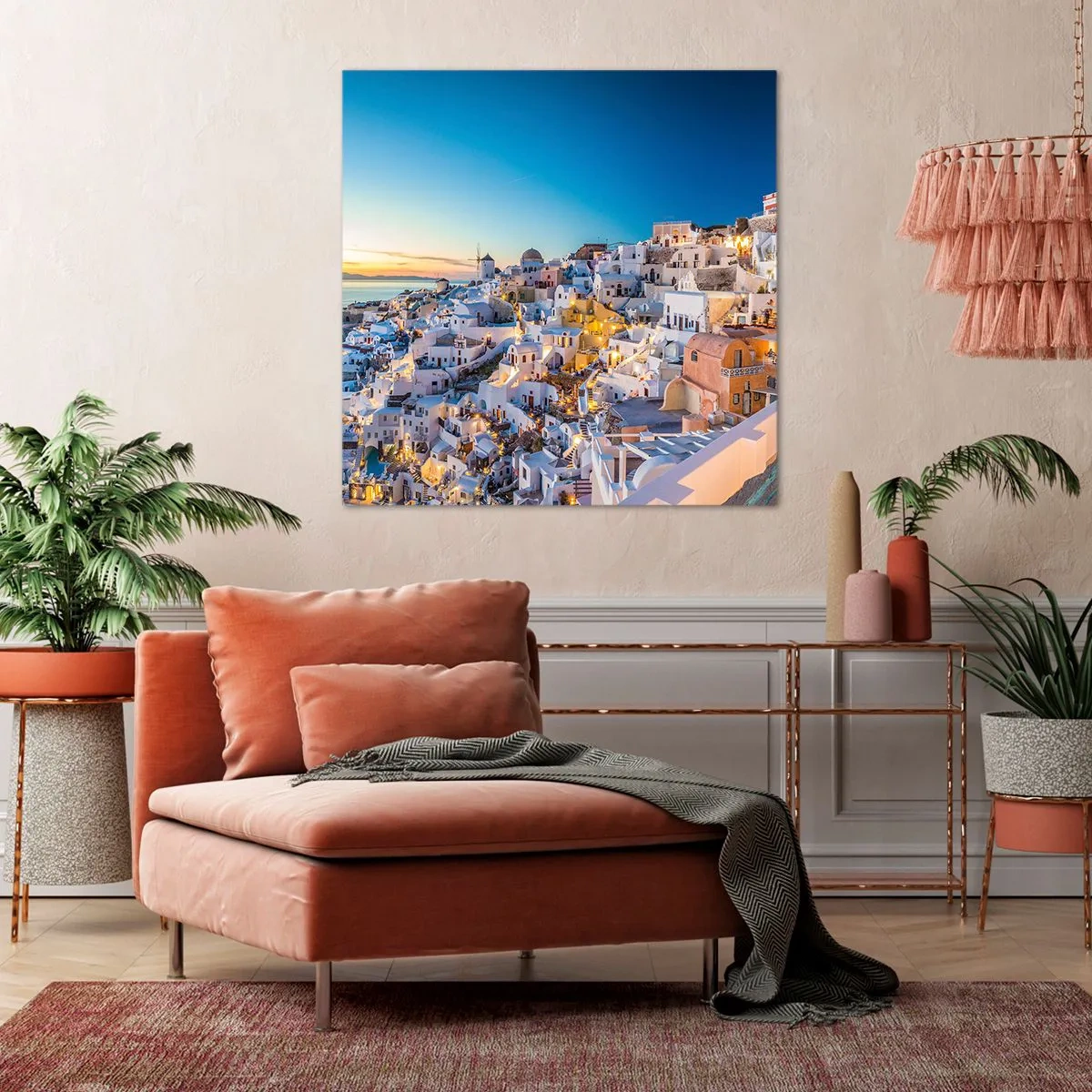 Impression sur toile - Image sur toile - L'essence de la grecque - 70x70 cm