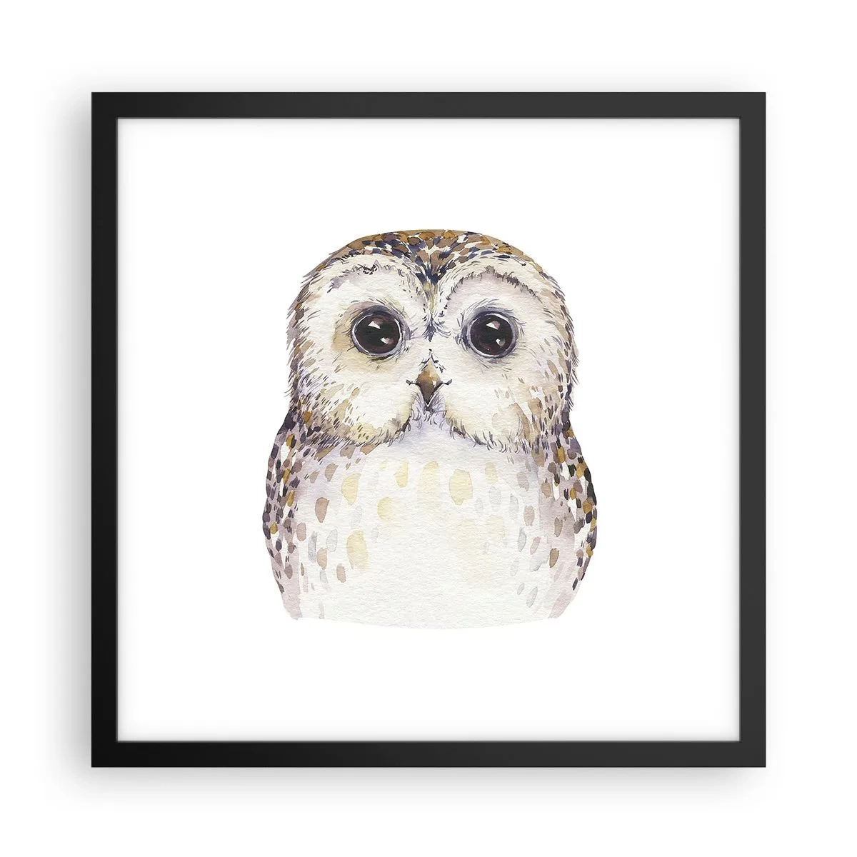 Affiche dans un cadre noir - Poster - Regarde-moi dans les yeux - 40x40 cm