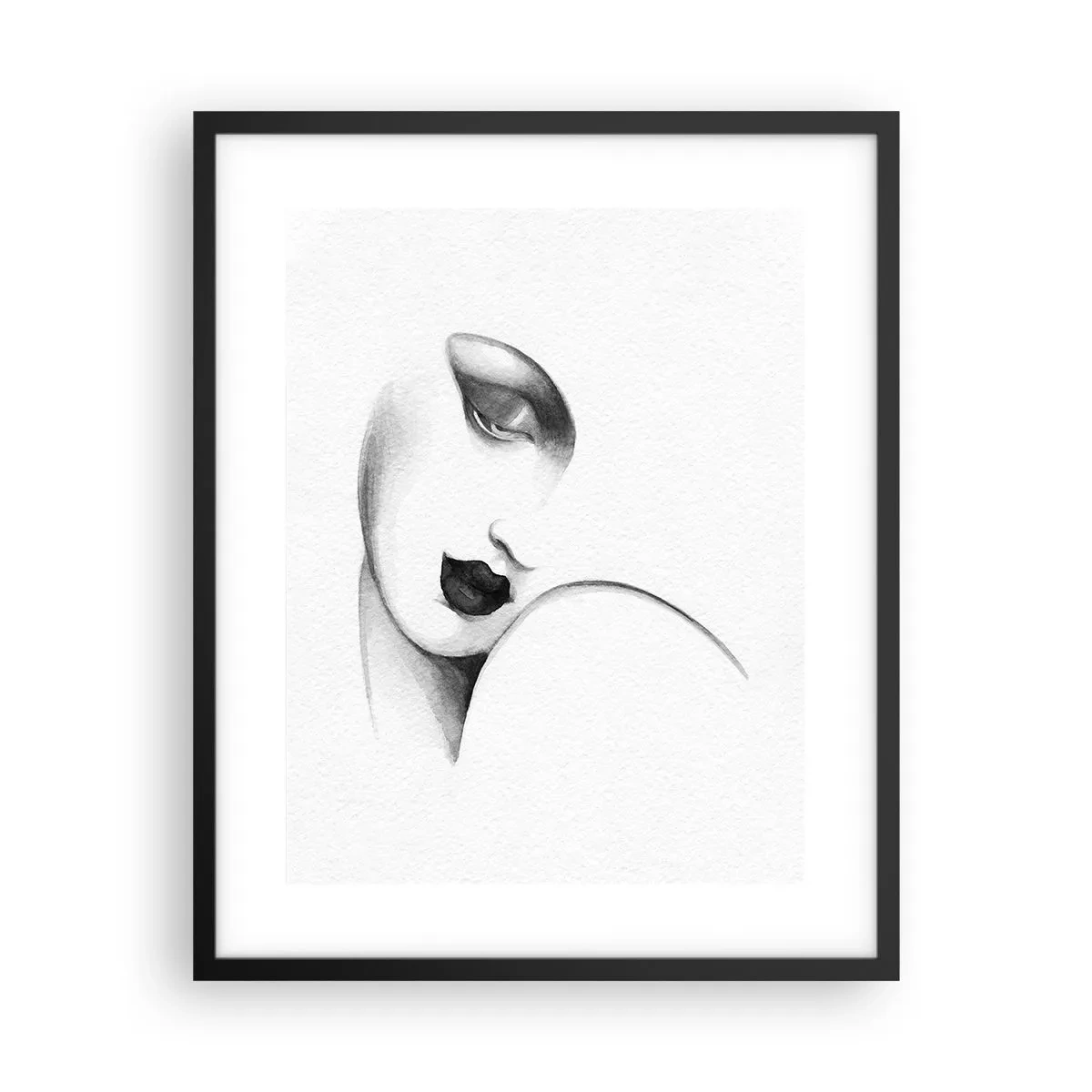 Affiche dans un cadre noir - Poster - Dans le style de Lempicka - 40x50 cm