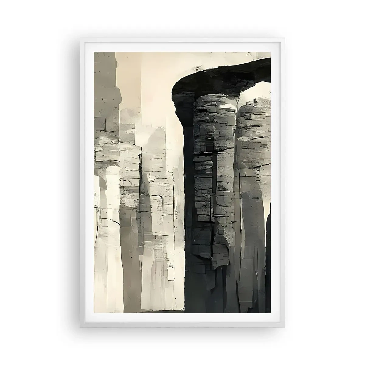 Affiche dans un cadre blanc - Poster - La majesté de l'Antiquité - 70x100 cm
