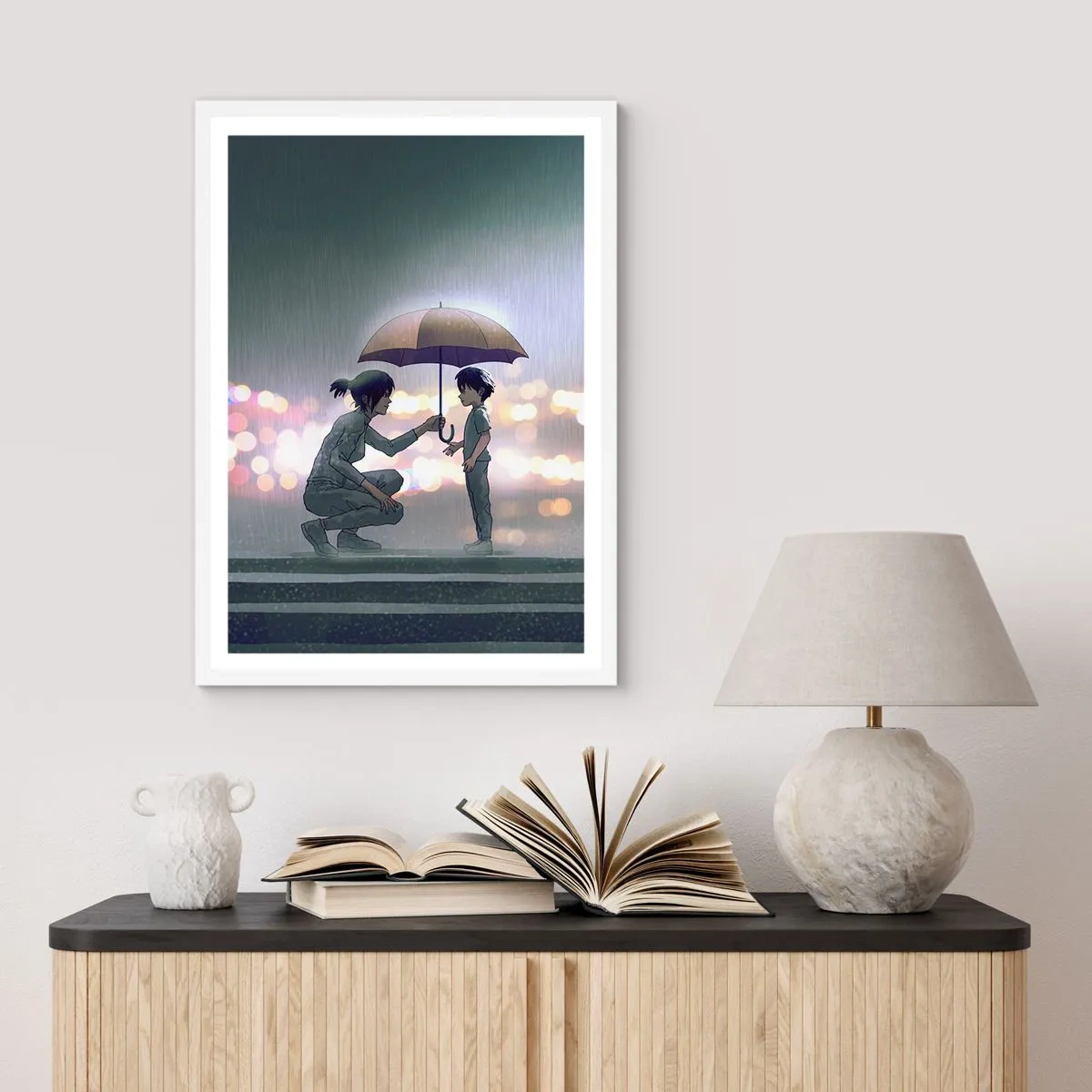 Affiche dans un cadre blanc - Poster - Et maintenant, tout va bien - 30x40 cm