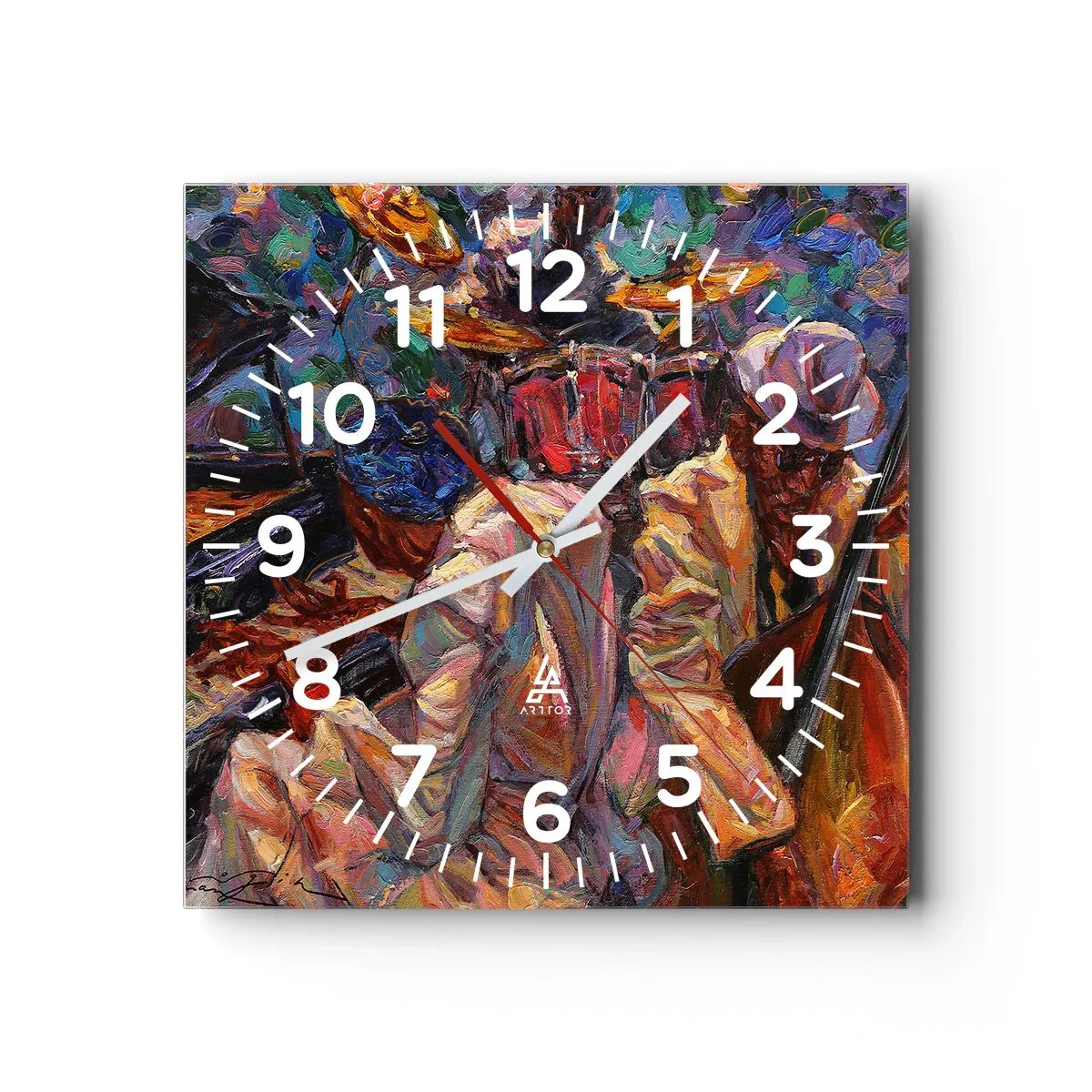 Horloge murale - Pendule murale - Dans le même tempo - 30x30 cm