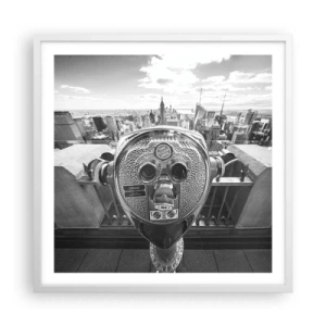 Affiche dans un cadre blanc - Poster - Ville sur les villes - 60x60 cm