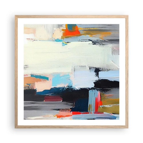 Affiche dans un chêne clair - Poster - Y a-t-il une méthode ? - 60x60 cm