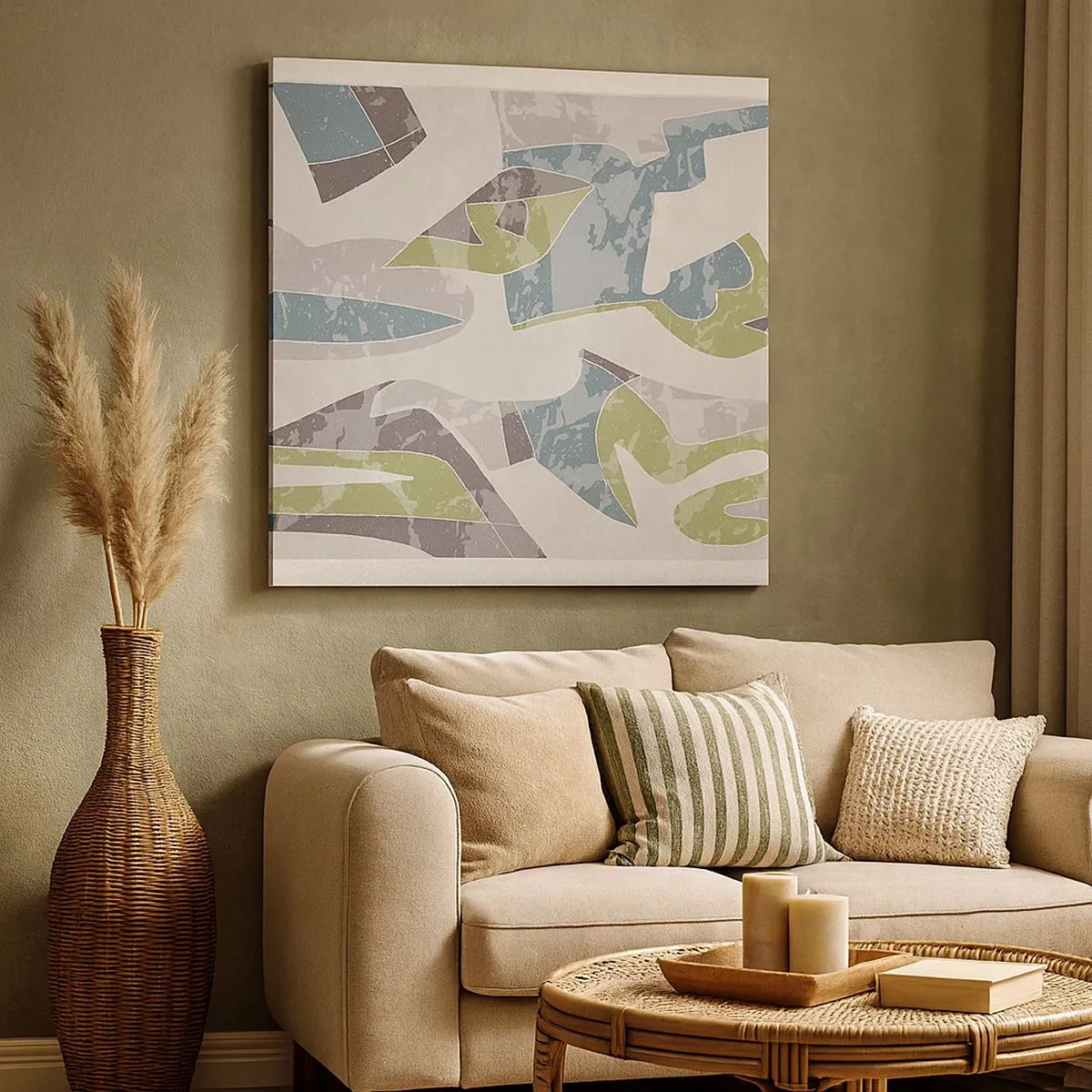 Impression sur toile - Image sur toile - Composition derrière la vitre - 30x30 cm