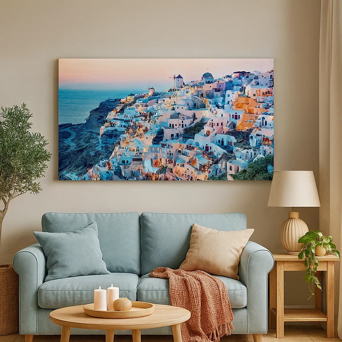 Impression sur toile - Image sur toile - Vos grandes vacances en Grèce - 30x30 cm