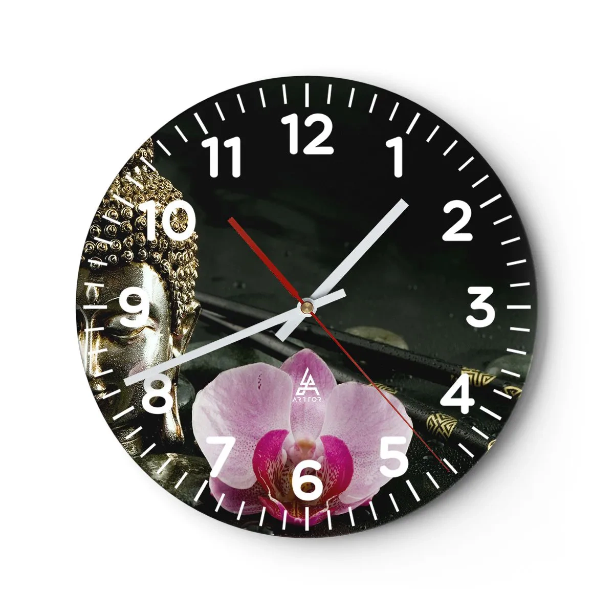 Horloge murale - Pendule murale - Harmonie de la sagesse et de la beauté - 30x30 cm