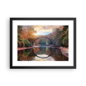 Affiche dans un cadre noir - Poster - De l'autre cote du miroir - 40x30 cm