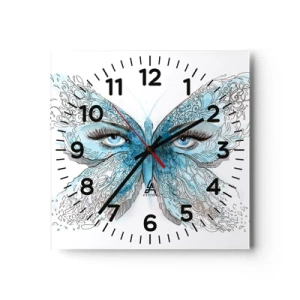 Horloge murale - Pendule murale - Mésange bleue Eros - 30x30 cm