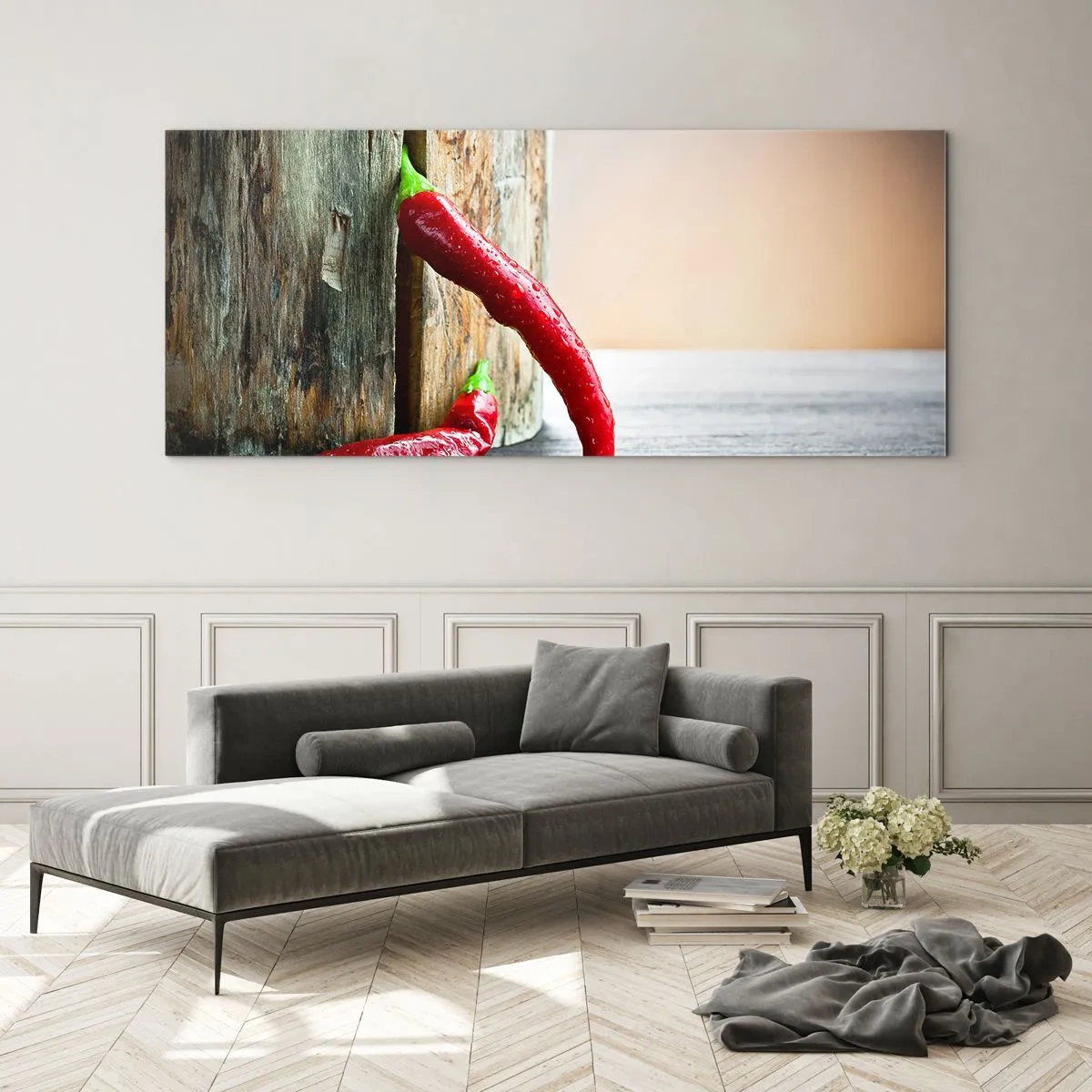 Impression sur verre - Image sur verre - Red hot chili peppers - 90x30 cm