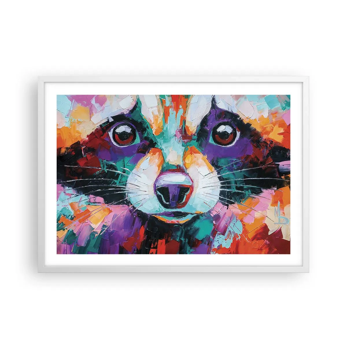 Affiche dans un cadre blanc - Poster - Uniquement de belles émotions - 70x50 cm