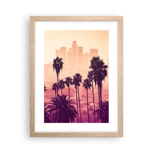 Affiche dans un chêne clair - Poster - Paysage californien - 30x40 cm