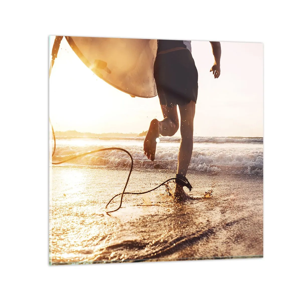 Impression sur verre - Image sur verre - A la rencontre des vagues - 60x60 cm