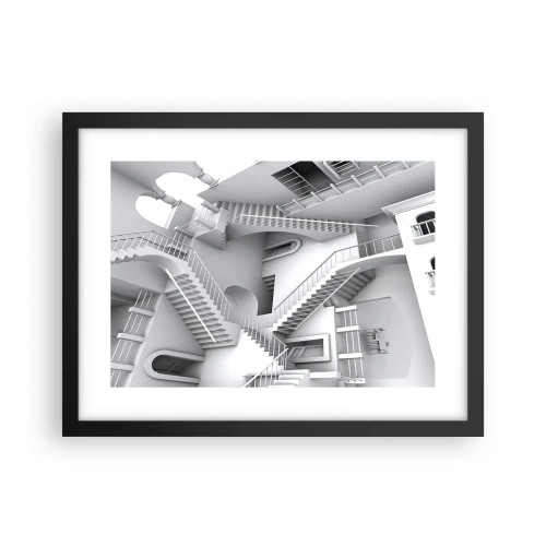 Affiche dans un cadre noir - Poster - Paradoxes spatiaux - 40x30 cm