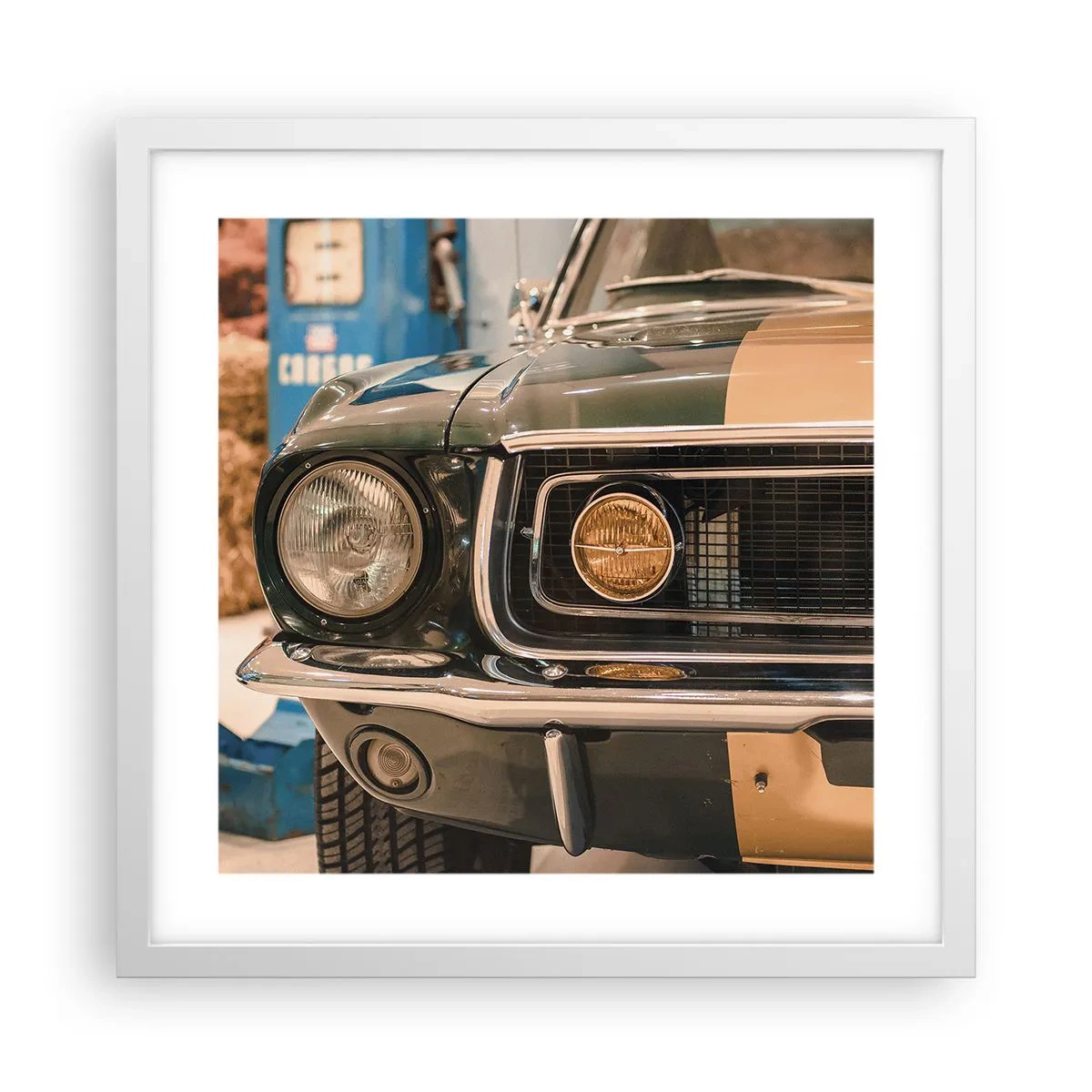 Affiche dans un cadre blanc - Poster - Rencontre avec une légende - 40x40 cm