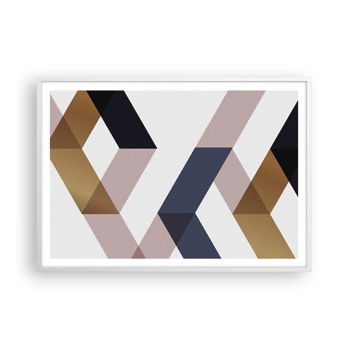 Affiche dans un cadre blanc - Poster - Plats et angles - 100x70 cm