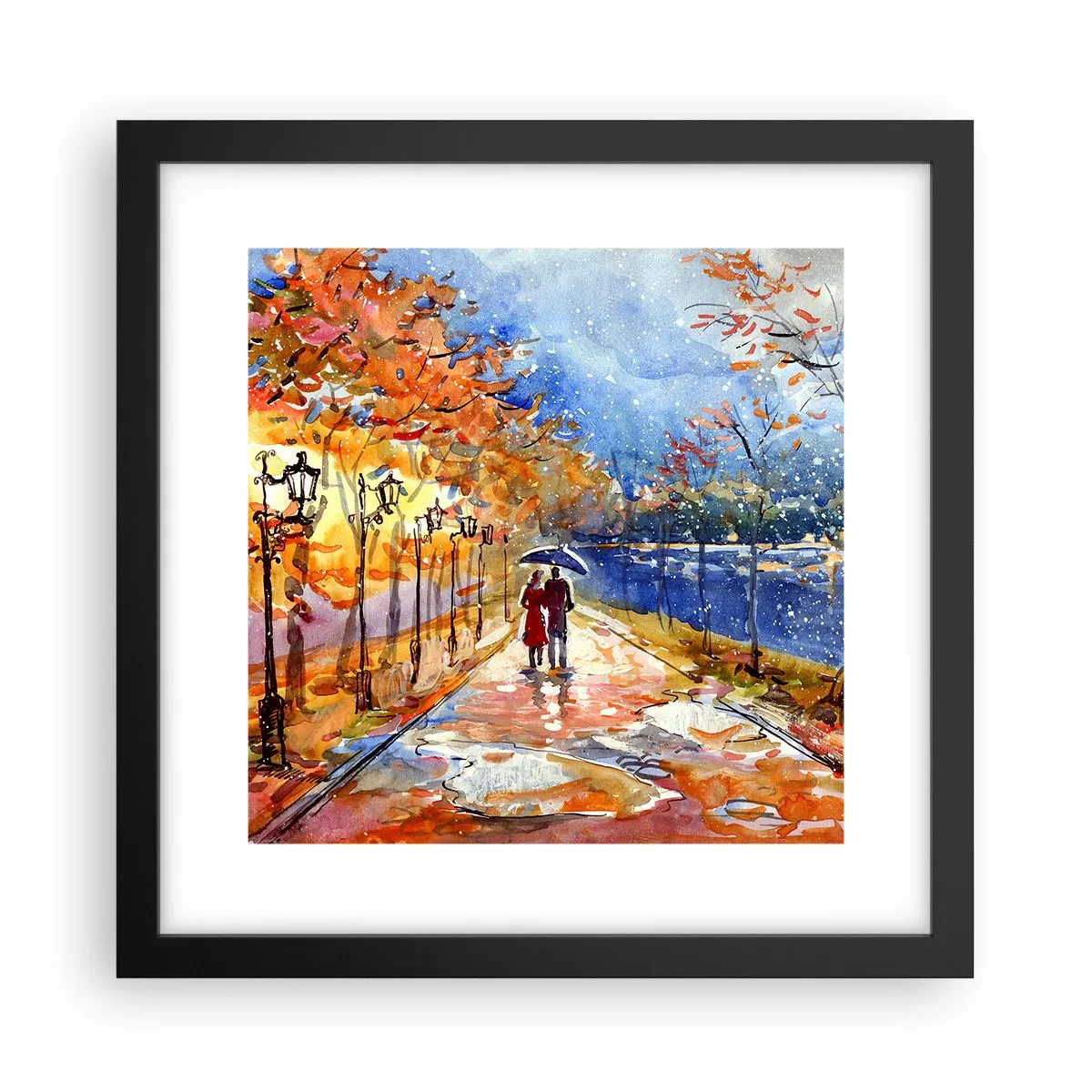 Affiche dans un cadre noir - Poster - Ensemble jusqu'au bout du temps - 30x30 cm