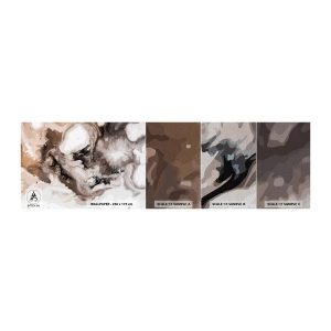 Échantillon de Papier Peint Premium Sand - La naissance d'une galaxie - Abstraction, Morceau, Modèle moderne - 100x30 cm