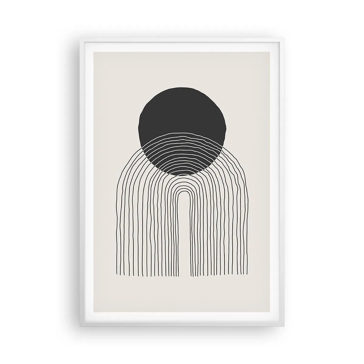 Affiche dans un cadre blanc - Poster - Tremblement et confiance - 70x100 cm