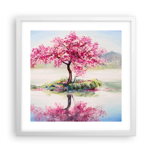 Affiche dans un cadre blanc - Poster - Fête du Printemps - 40x40 cm