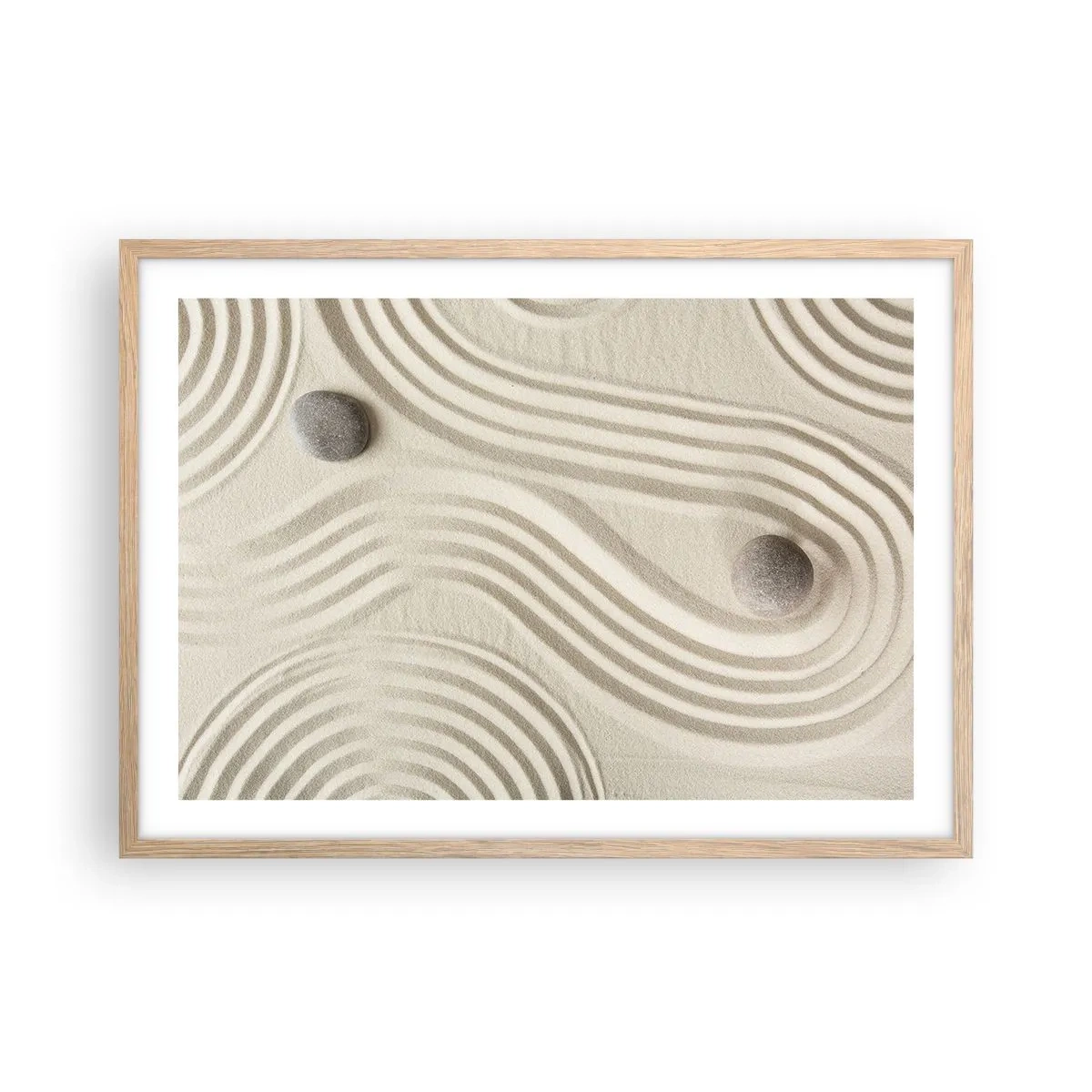 Affiche dans un chêne clair - Poster - Touche de chaleur - 70x50 cm