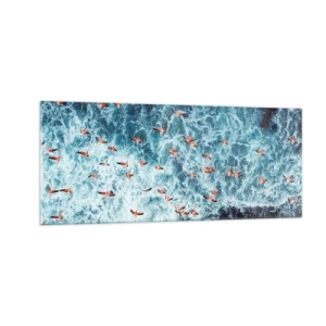 Impression sur verre - Image sur verre - Défilé du bord de mer - 100x40 cm