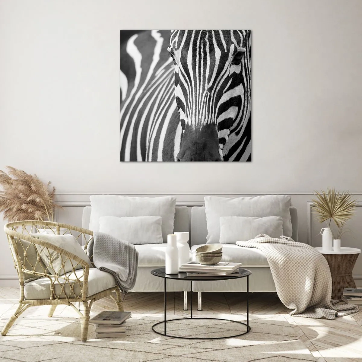 Impression sur verre - Image sur verre - Le monde est noir et blanc - 40x40 cm