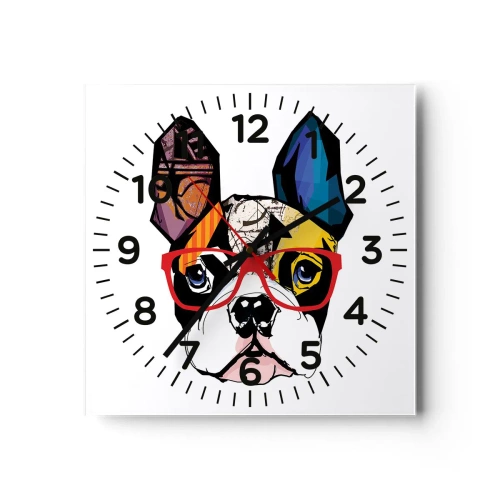 Horloge murale - Pendule murale - Intellectuel - 40x40 cm