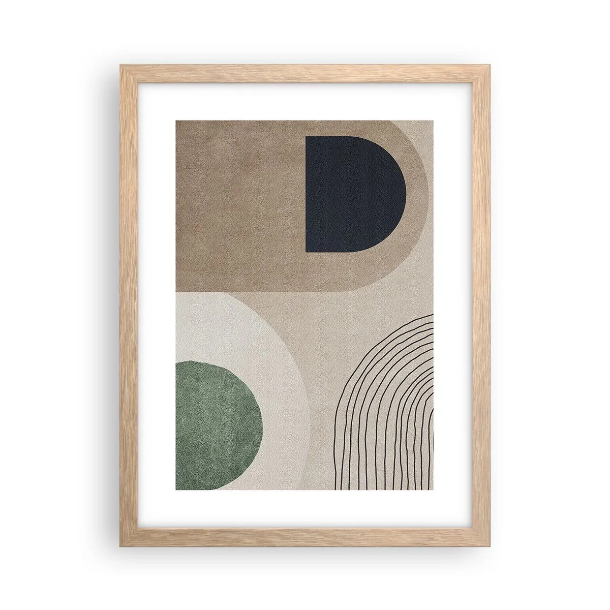 Affiche dans un chêne clair - Poster - La douceur de l'ovale - 30x40 cm