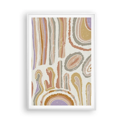 Affiche dans un cadre blanc - Poster - Coupes transversales colorées - 70x100 cm