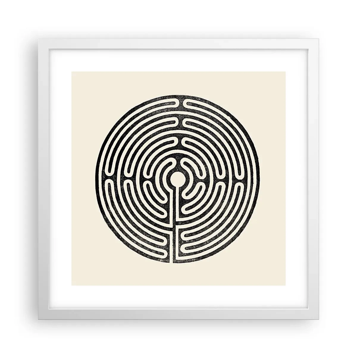 Affiche dans un cadre blanc - Poster - Ordre mystérieux - 40x40 cm