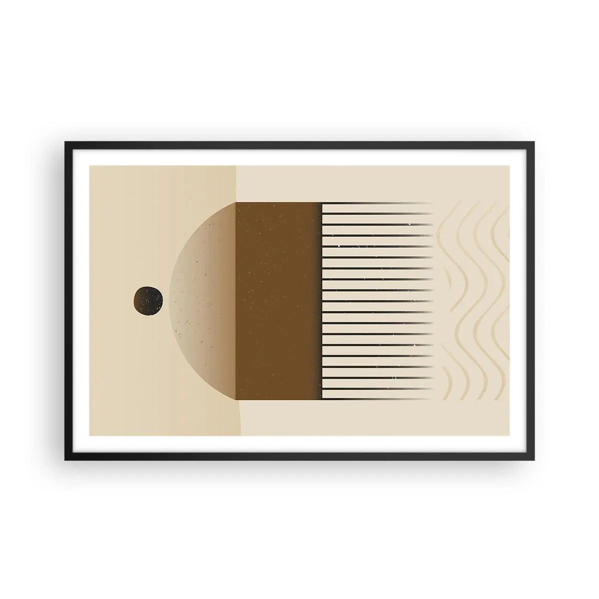 Affiche dans un cadre noir - Poster - Différents états - 91x61 cm