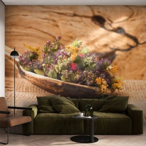Papier Peint Autocollant Deluxe Sticker - Fleurs colorées et herbes parfumées - Nature, Herbes séchées, Cuisine - 250x175 cm