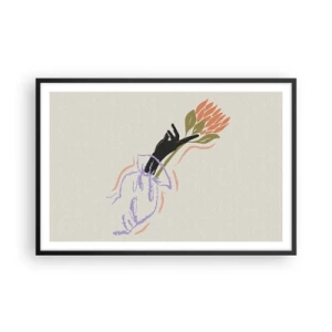 Affiche dans un cadre noir - Poster - Touche fraternelle - 91x61 cm