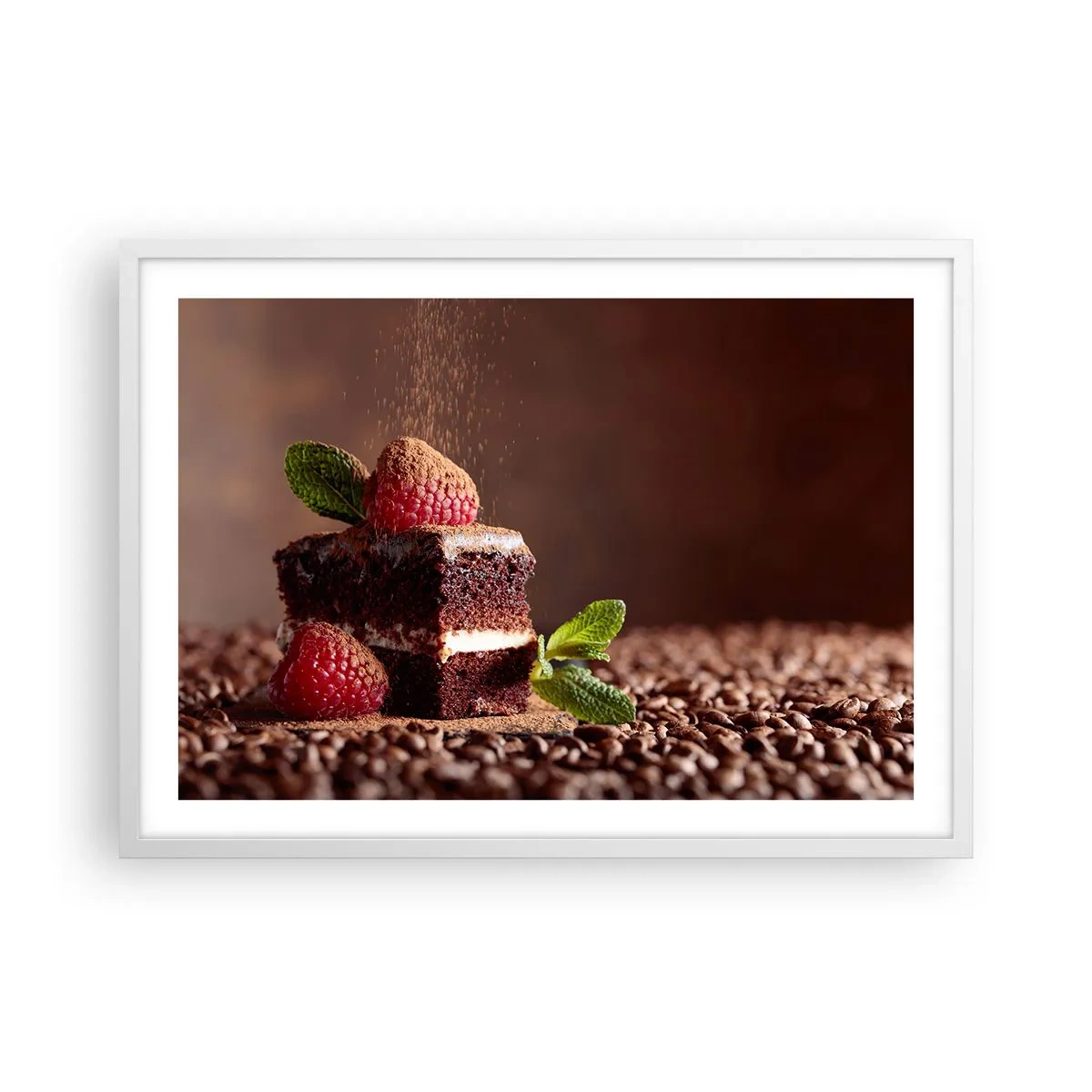 Affiche dans un cadre blanc - Poster - La vie est douce - 70x50 cm