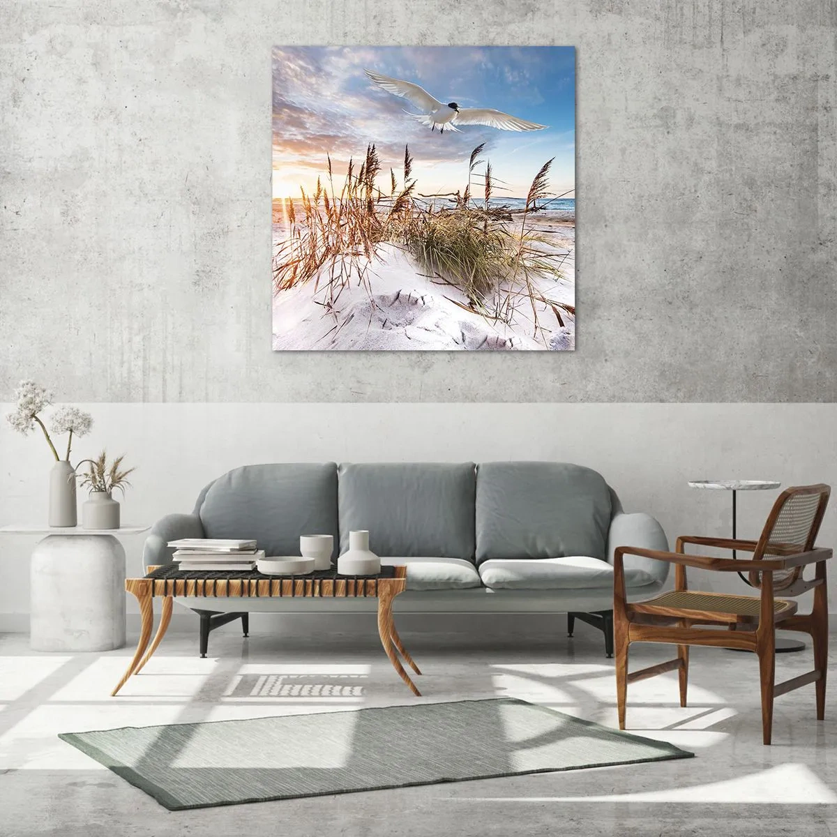 Impression sur verre - Image sur verre - Vent de mer - 70x70 cm