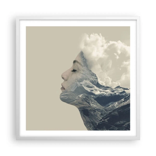 Affiche dans un cadre blanc - Poster - La beauté des éléments - 60x60 cm