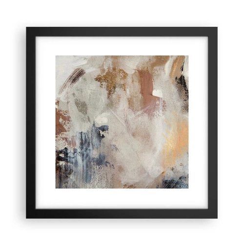 Affiche dans un cadre noir - Poster - Abstraction brumeuse - 30x30 cm