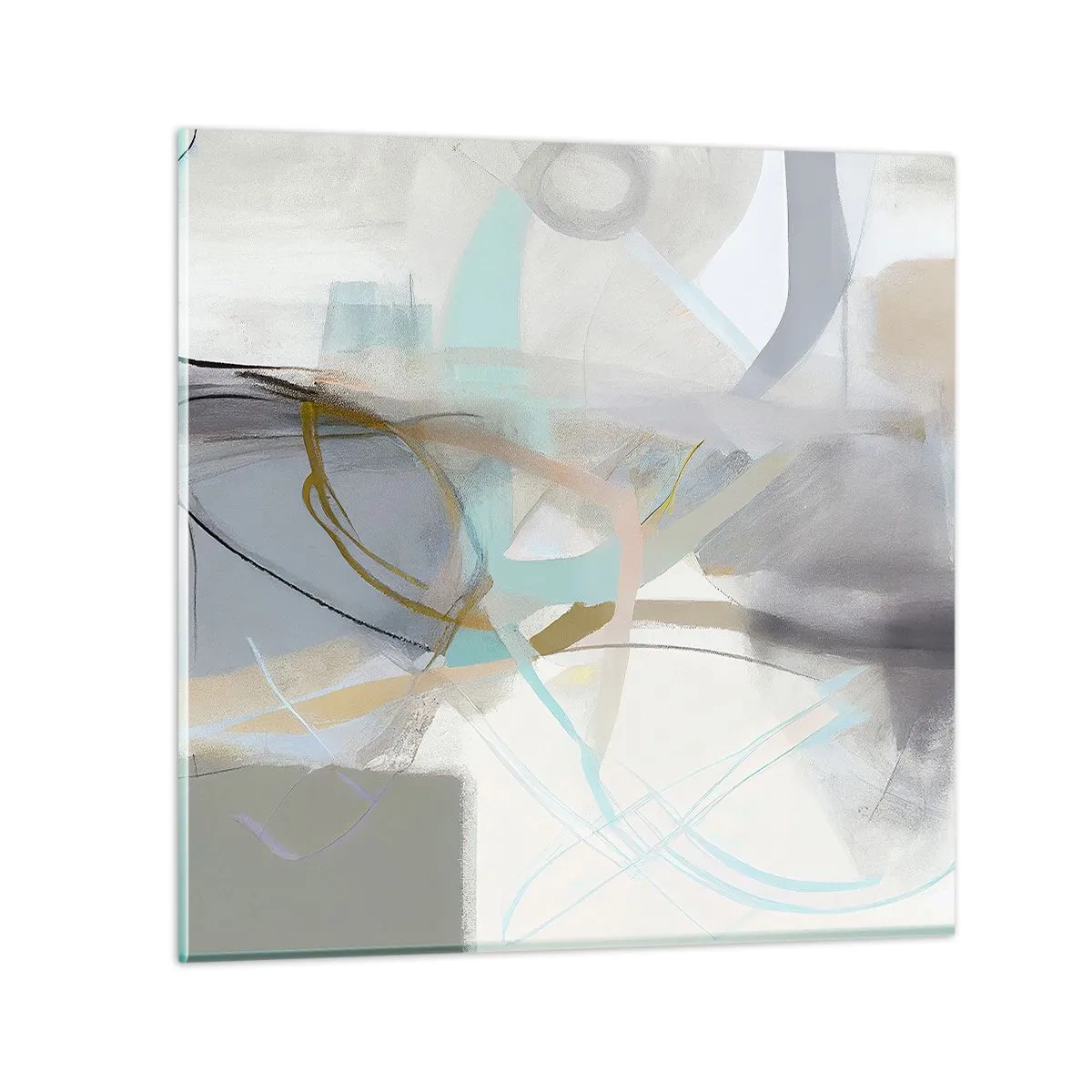 Impression sur verre - Image sur verre - Abstraction brumeuse - 40x40 cm
