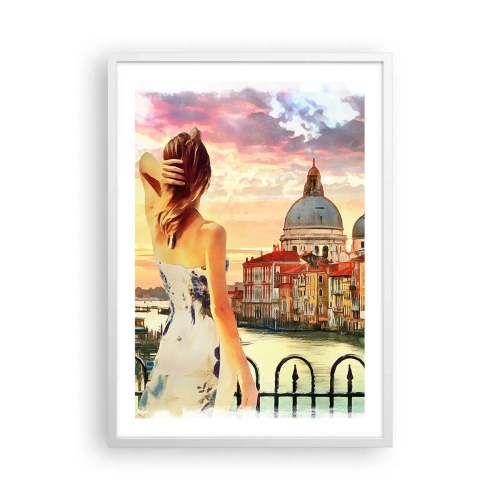 Affiche dans un cadre blanc - Poster - Pour une aventure c'est uniquement dans ... - 50x70 cm